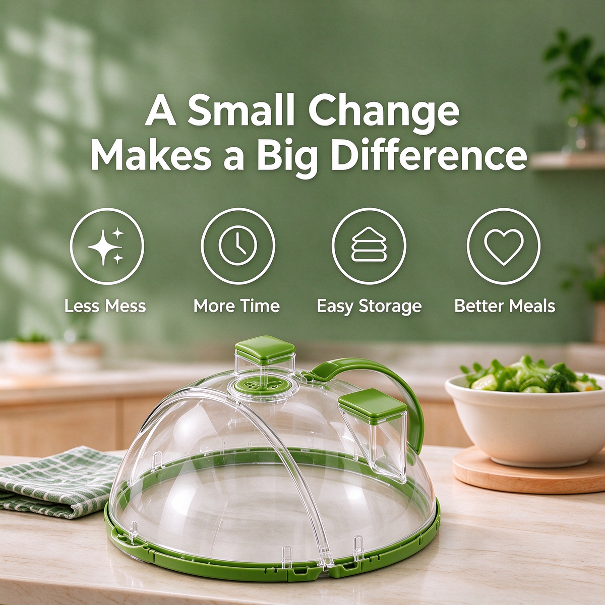 Foldable Microwave Splatter Cover
