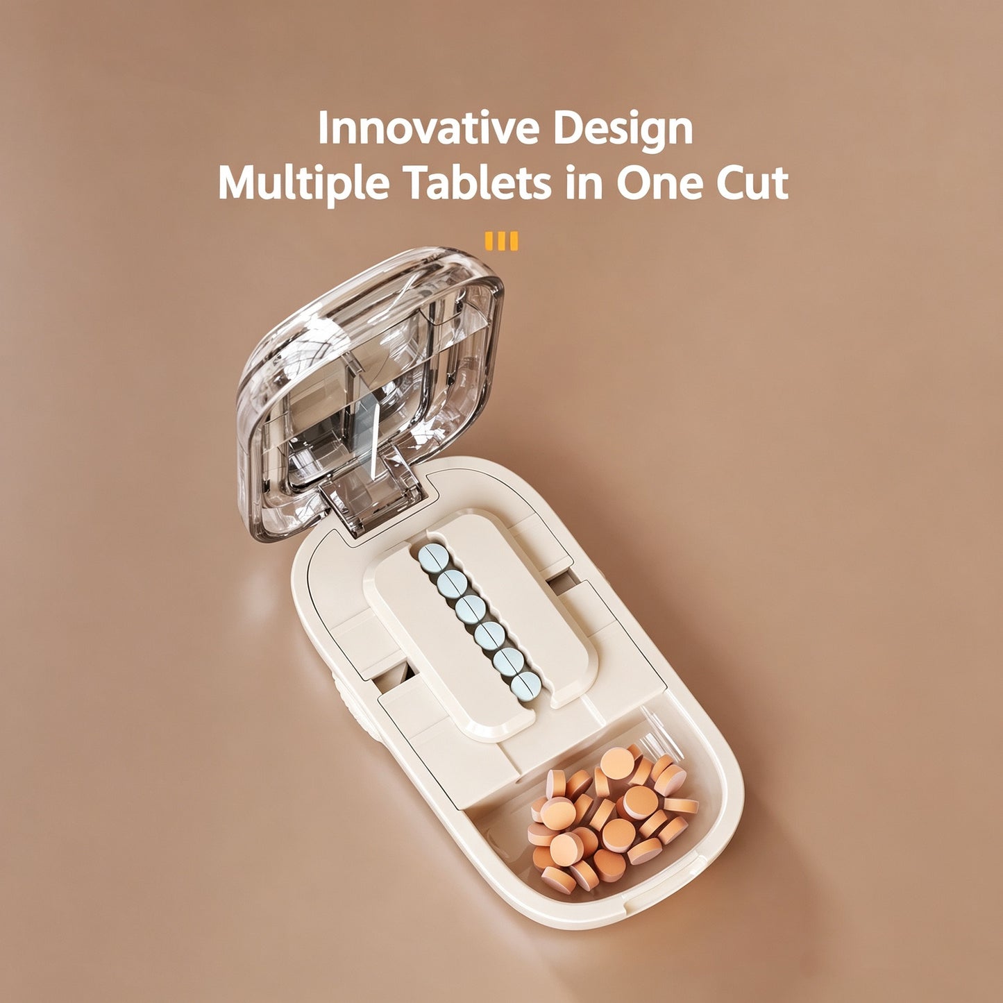 🔥Upgrade-Designed Compact 3-in-1 Pill Splitter Organizer - ABS+PC