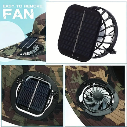🌞New Solar-Powered Outdoor Cooling Fan Hat