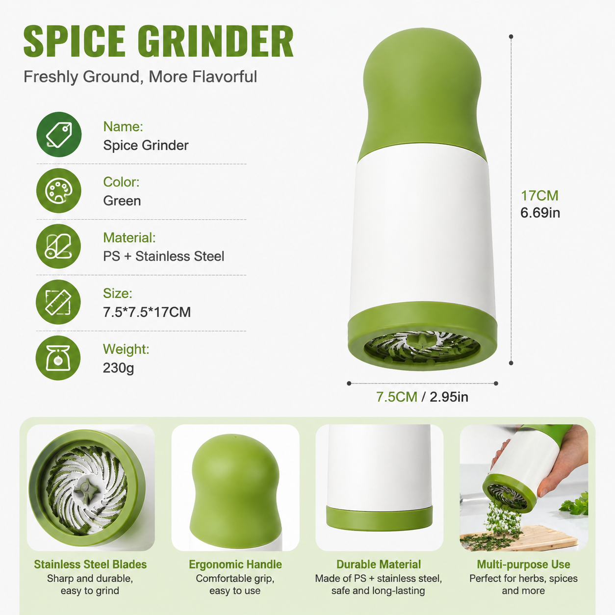 Spice Grinder, Suitable For Vegetables And Various Spices