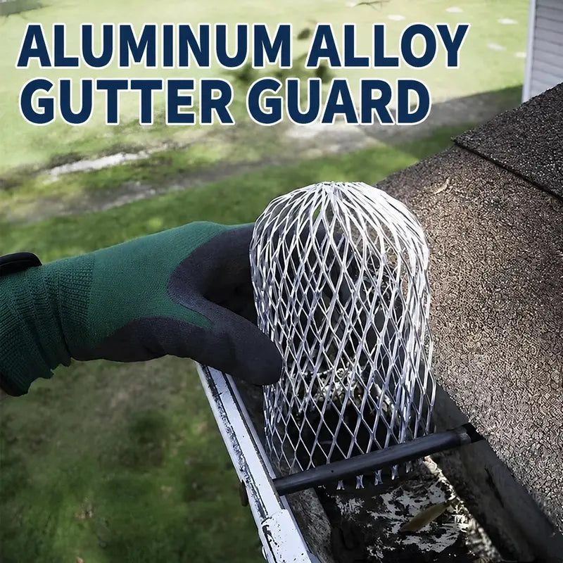 🛡️Aluminum Alloy Gutter Guard/Strainer (2-Pack) – Suitable for Home Drainage Systems