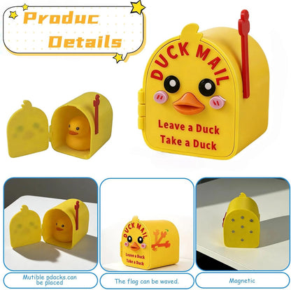 🦆🧲 3D Printed Magnetic Cruising Ducks Mailbox Wall Mounted Mini Box with 2 Mini Ducks