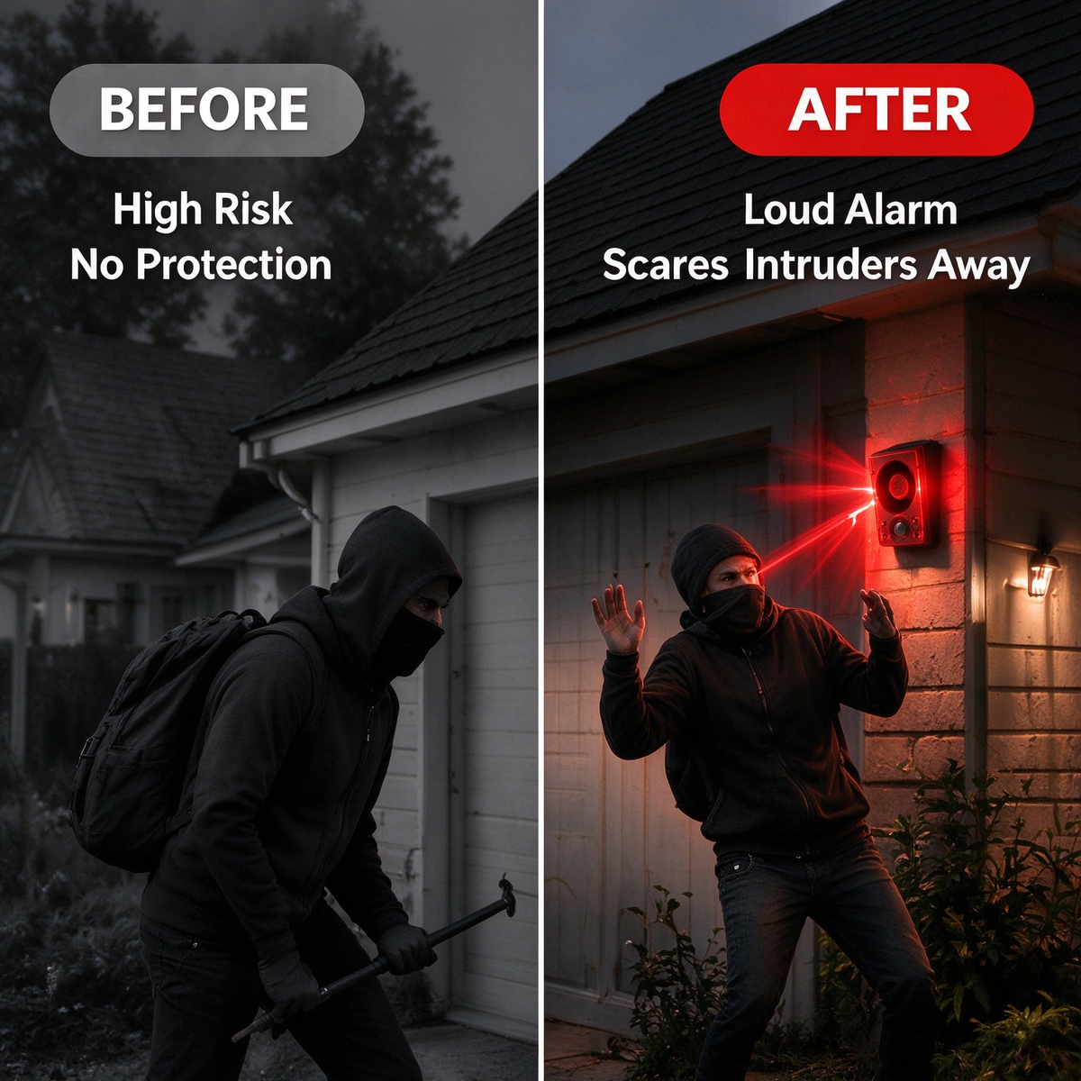 🚨Solar-powered infrared sensor alarm
