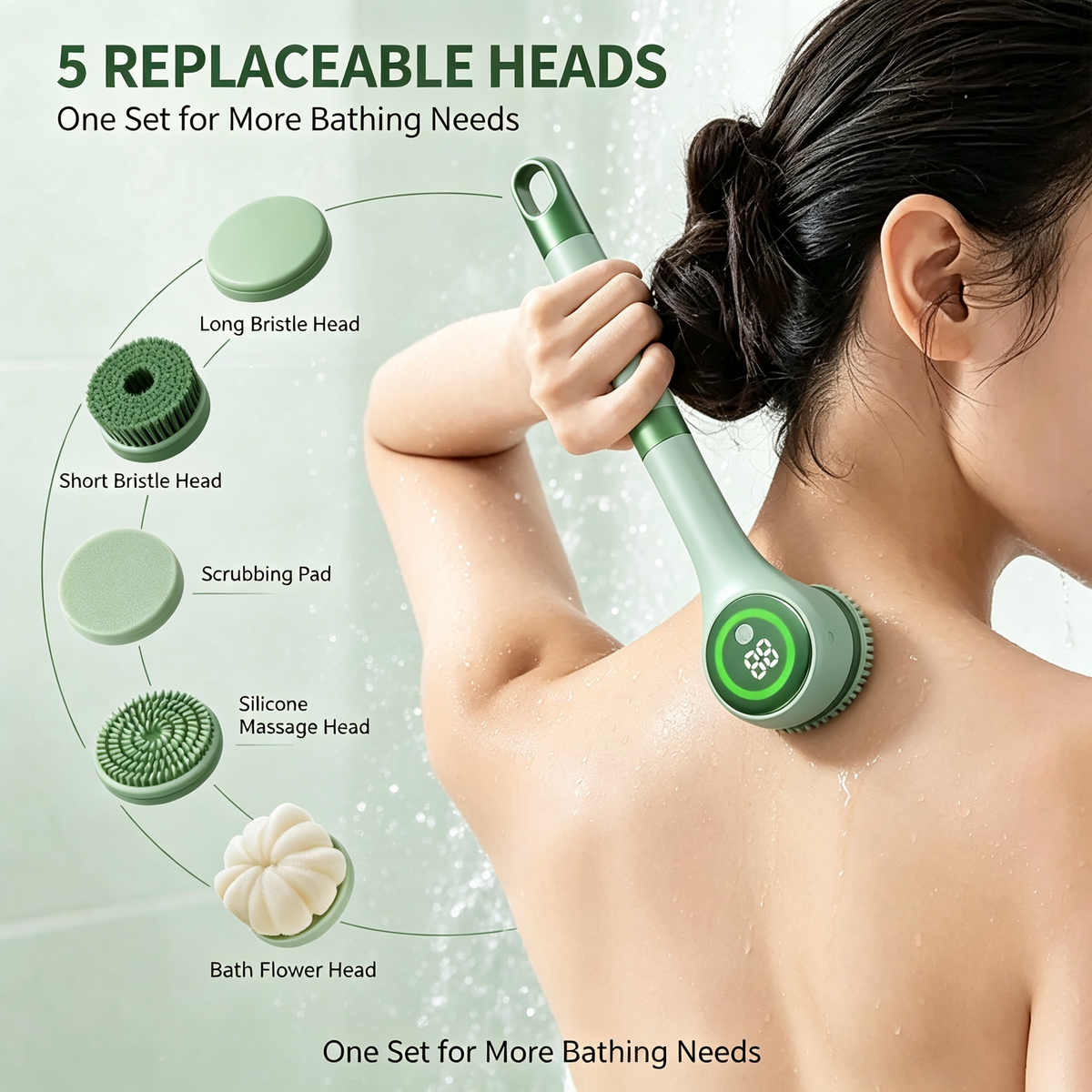 5-in-1 Rechargeable Electric Body Scrubber
