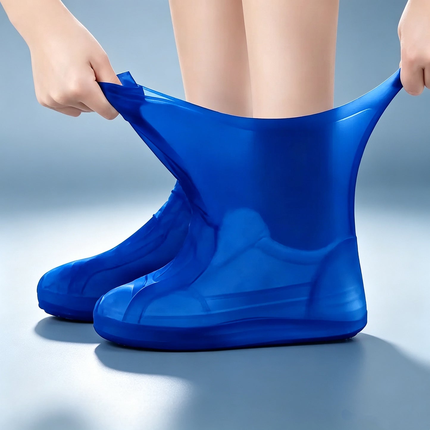 Silicone Rainproof Shoe Covers, Waterproof And Wear-Resistant（A Pair）