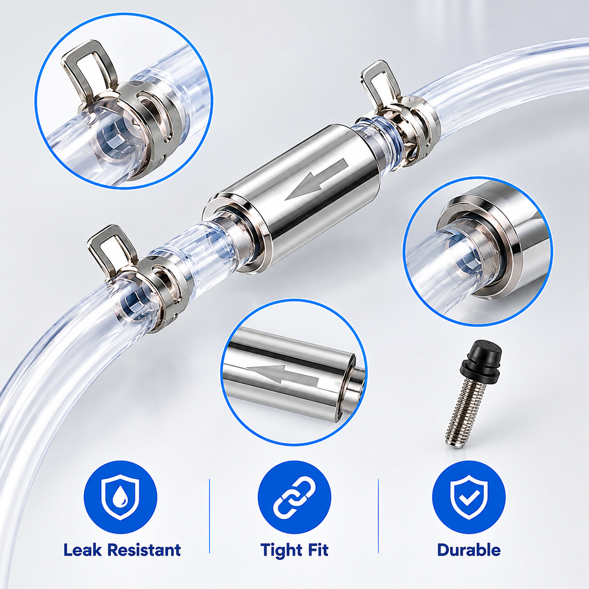 Aluminum Alloy Car Brake Fluid Bleeding Hose Kit – Suitable for Cars and Motorcycles