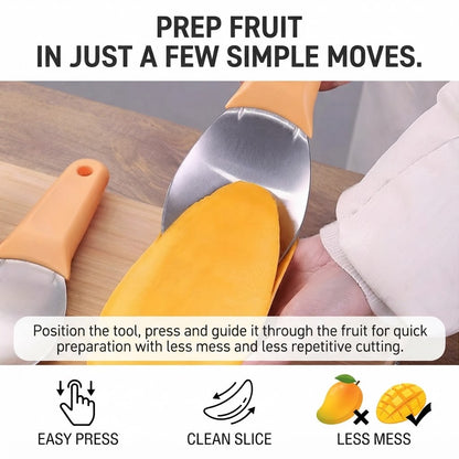 Stainless Steel Multifunctional Peeling Slicing Tool For Mango, Banana, Pineapple, Melon