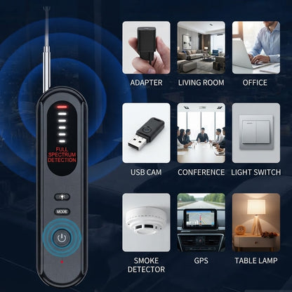 📡High-Power Hidden Camera Detector – Features RF Scanning and WiFi + Magnetic Detection Capabilities