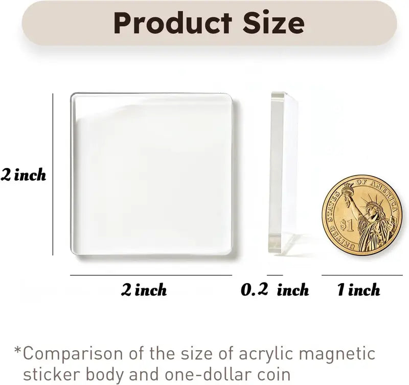 🧲📸 Magnetic Clear Acrylic Photo Frames DIY Fridge Magnets