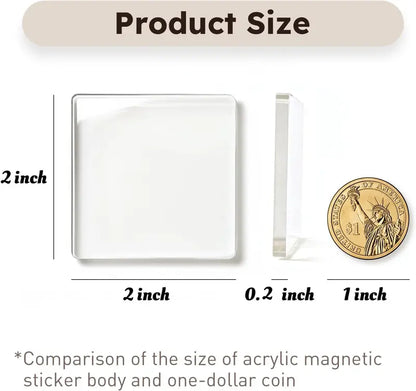 🧲📸 Magnetic Clear Acrylic Photo Frames DIY Fridge Magnets