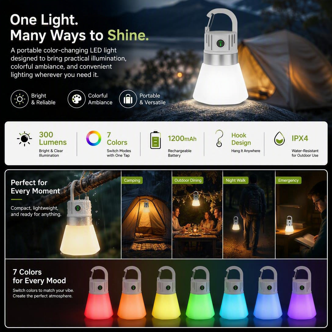 Outdoor Hiking Multi functional Atmosphere Led Light