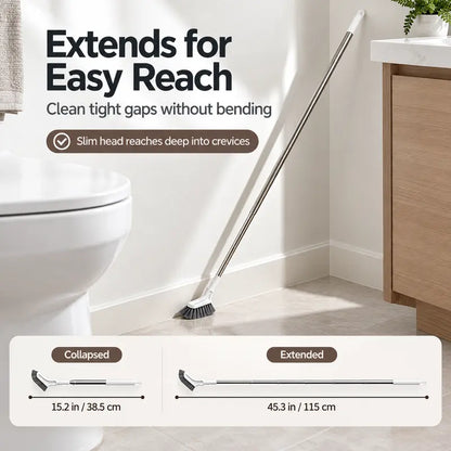🧹Stainless Steel Extendable Long-Handled Crevice Cleaning Brush – A cleaning tool for bathrooms and hard-to-reach narrow gaps