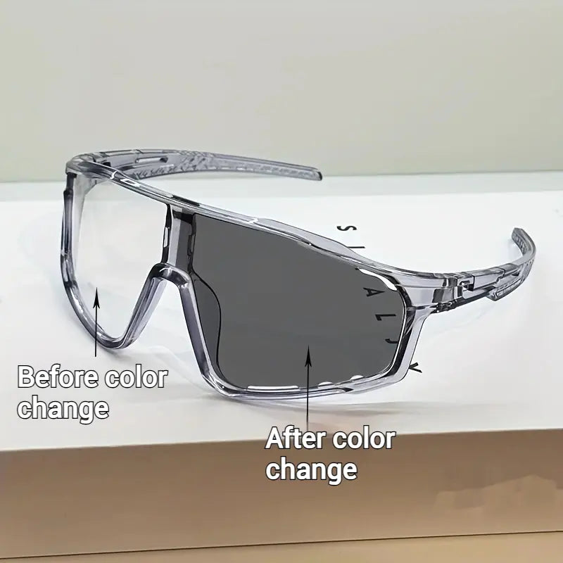 ☀️🕶️ UV400 Photochromic Polarized Safety Glasses with eyewear cases