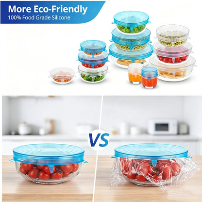 Multifunctional Silicone Food-Grade Smiley Face Lid 6Pcs