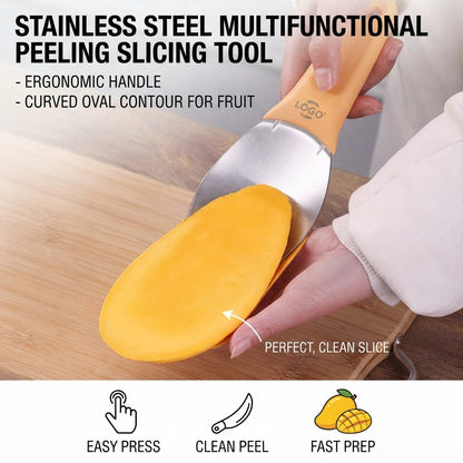 Stainless Steel Multifunctional Peeling Slicing Tool For Mango, Banana, Pineapple, Melon