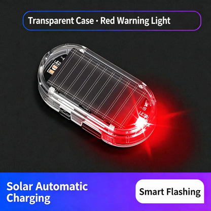 🚨 2-Pack Solar Powered Fake Car Alarm Light – Auto-Sensing LED Security Warning Light