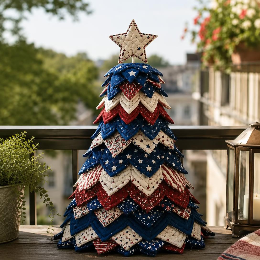 Patriotic Christmas Tree Quilt Kit
