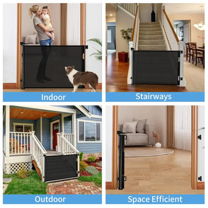🔄🐾 Retractable Baby Gate,Mesh Baby Gate or Mesh Dog Gate