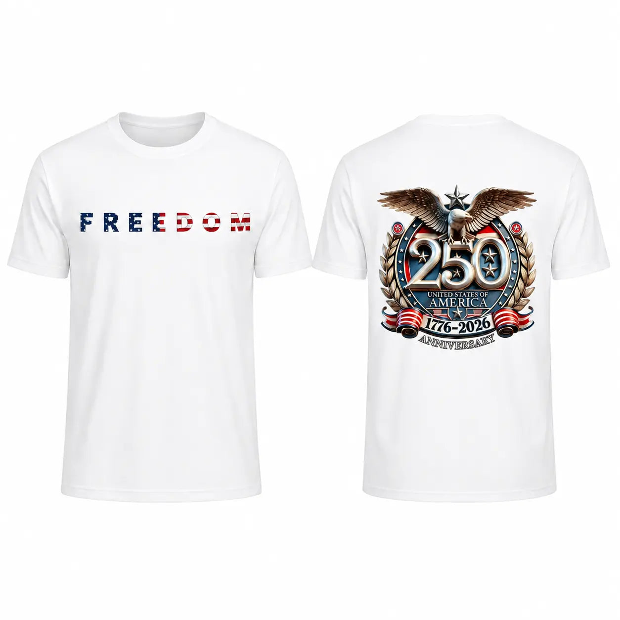 🎁Freedom 250th Anniversary Shirt-Casual summer crew-neck T-shirt