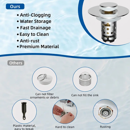 🔧Upgraded bathroom sink drain filter bathroom accessory set