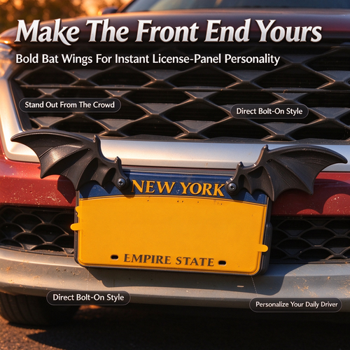 Bat Wing License Plate Decoration