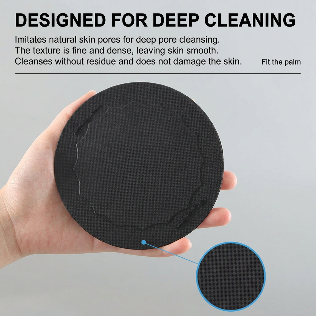 🧼Finger-sized rubber painless round bath towel
