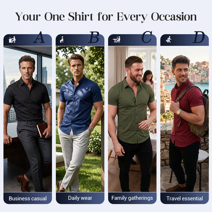 🔥Hot Sale 49% off🌟👔 Men's Non-Iron Shirts – Wrinkle-Free, Comfortable All Day & Perfect for Business or Casual 👕