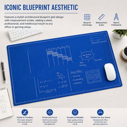 📐Blueprint Double-sided Desktop Mat