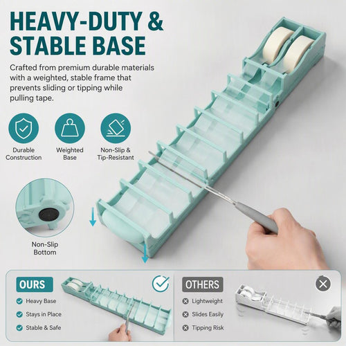 📏Retractable Multi-Roll Tape Dispenser
