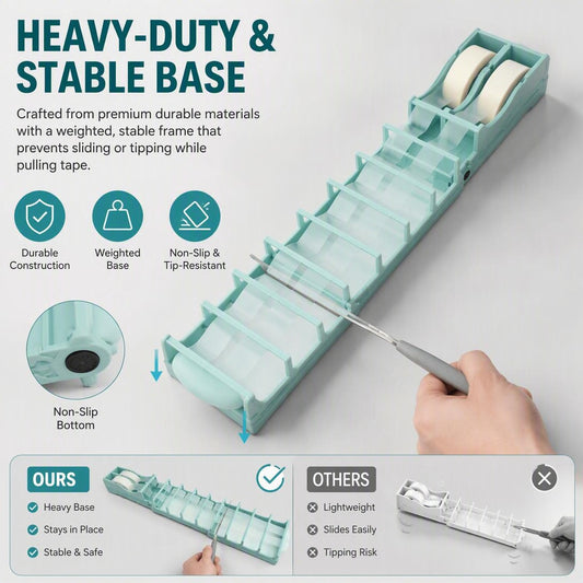 📏Retractable Multi-Roll Tape Dispenser