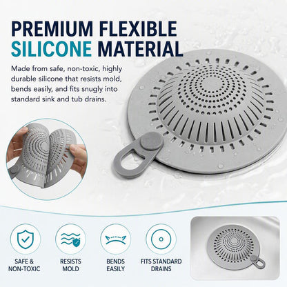 💧Silicone Drain Cover Hair Catcher for Bathroom Kitchen