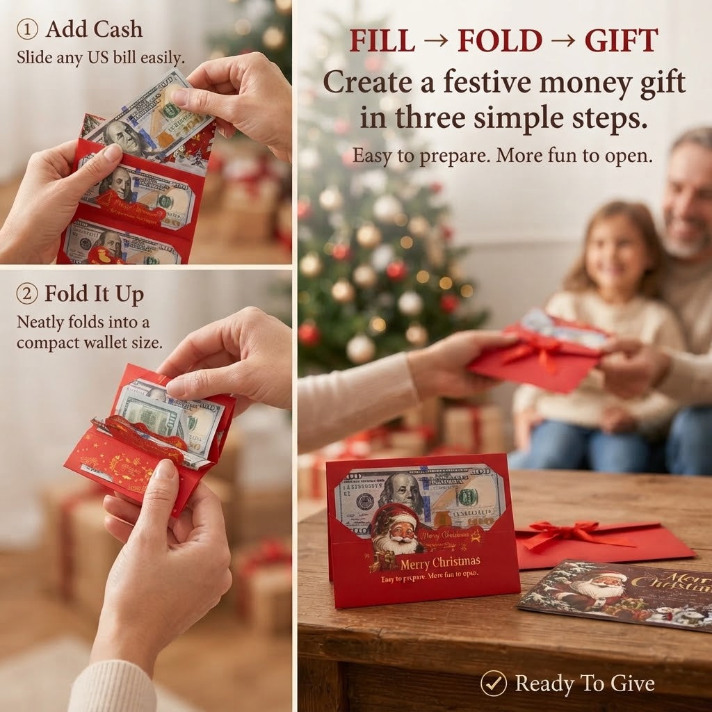 6-Slot Christmas Money Gift Holder
