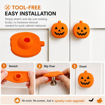 🎃✨Decorative Knob Sleeves - Pumpkin Lanterns - 12-pack