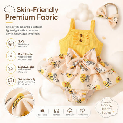 👗Cute summer dress set for baby girls