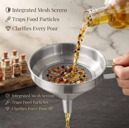 Reusable Stainless Steel Funnel Filter