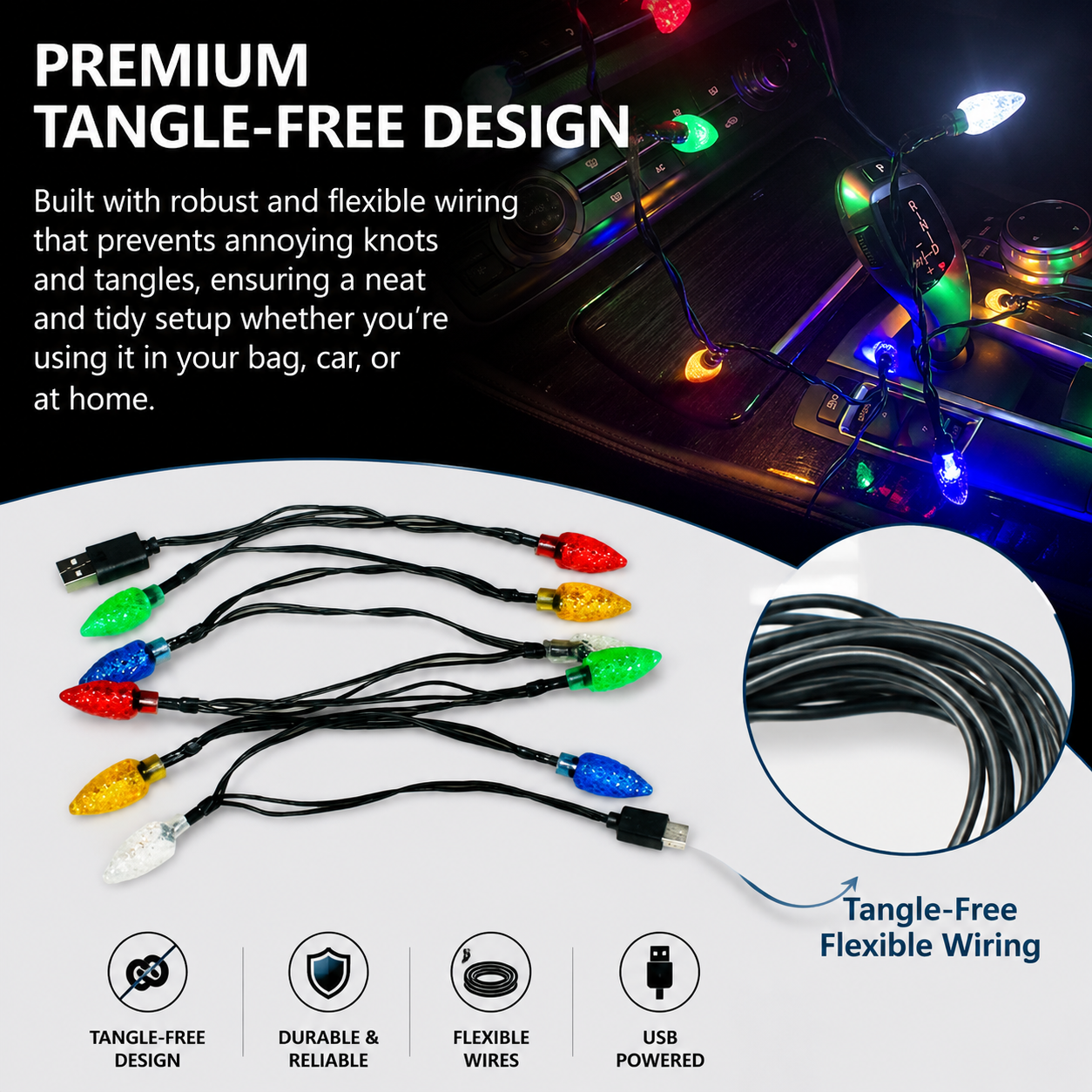 ✨Colorful light phone charging cable