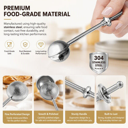 ✨Stainless Steel Long Handle Flour & Sugar Baking Sieve