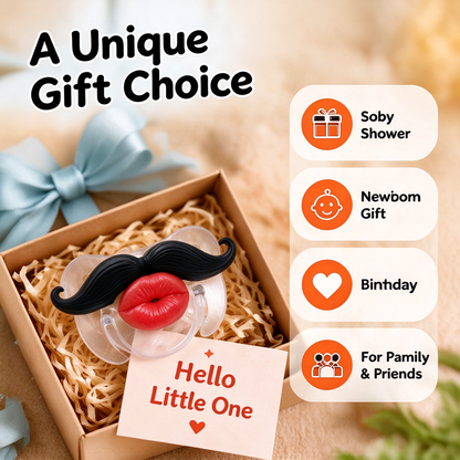 Funny Mustache Baby Pacifier