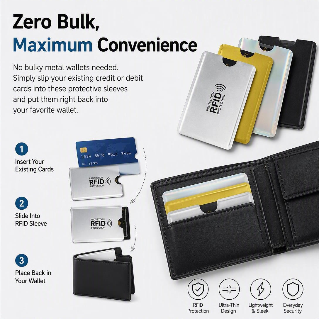 💥Anti-scan RFID shielding card sleeve