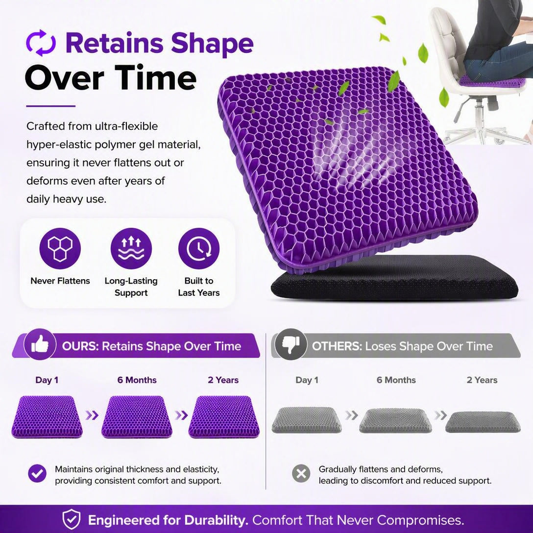 ❄️Breathable gel cooling seat cushion