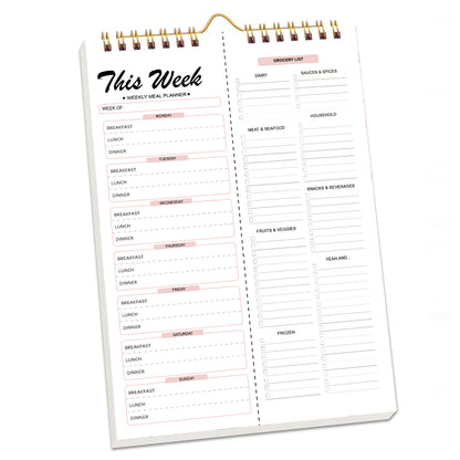 🗓Magnetic wall-hung shopping list and menu planning notebook