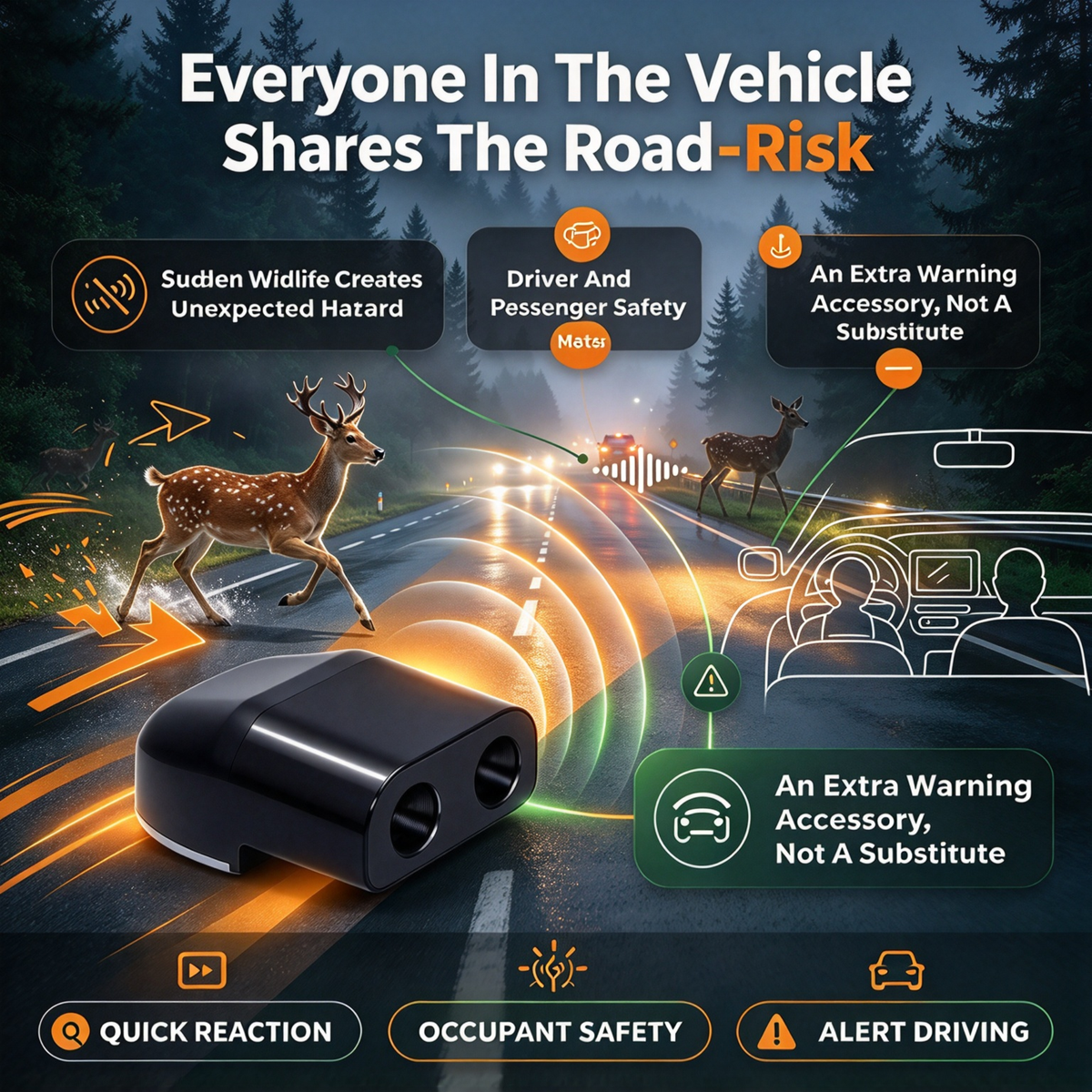 Wind-Activated Deer Warning Whistles