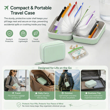 💊Reusable waterproof travel medicine bag set