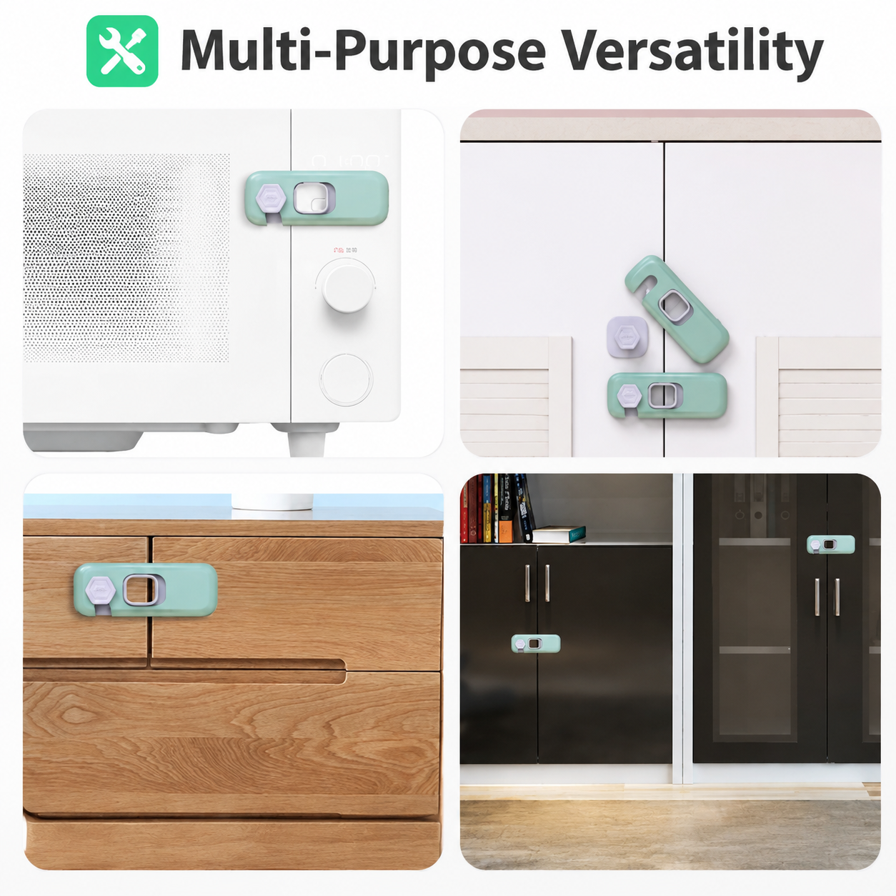 🔒Refrigerator door safety locks (2-pack)