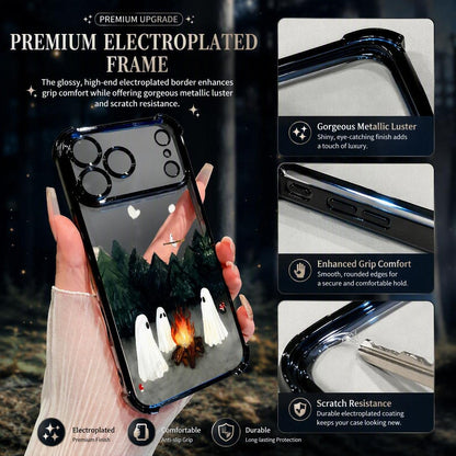 👻Ghost Campfire Clear Electroplated Phone Case