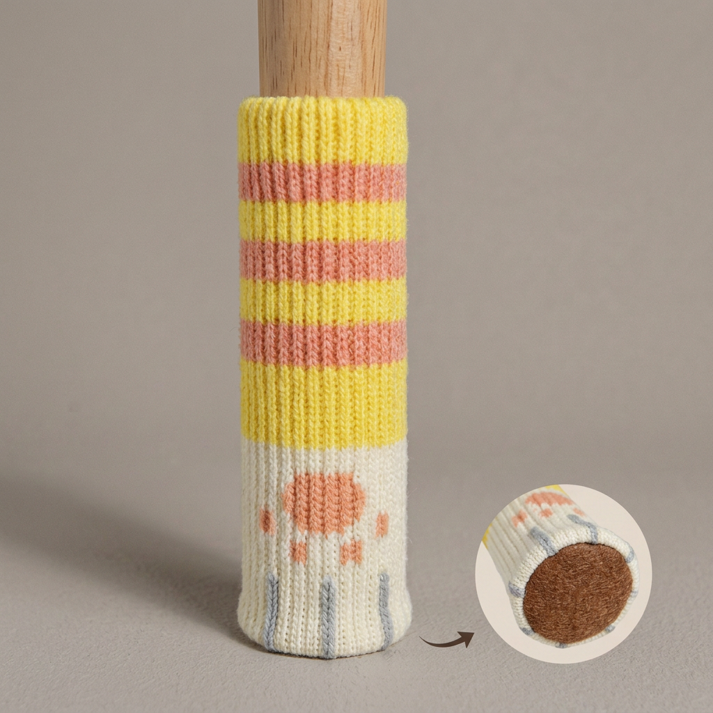 Yellow Pink Stripe Cat Paw