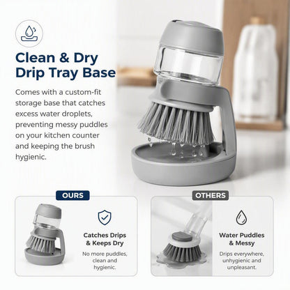 🧼Kitchen Dish Brush with Soap Dispenser