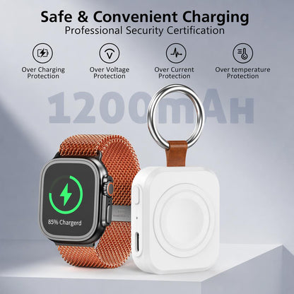⚡⌚1200mA Portable Magnetic Watch Wireless Charger