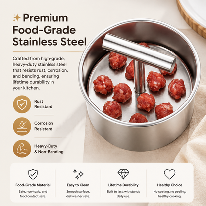 ⚡Upgrade 6/12 Ball Manual Meatball Maker Tool