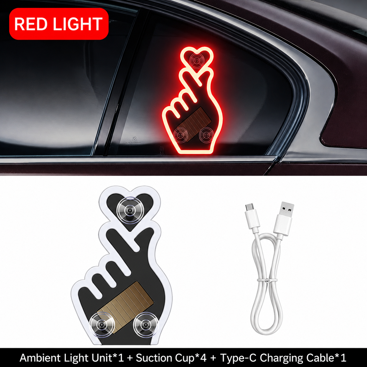 Red Finger heart